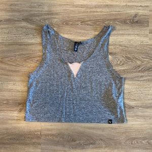 Vull Sport Grey Crop Tank